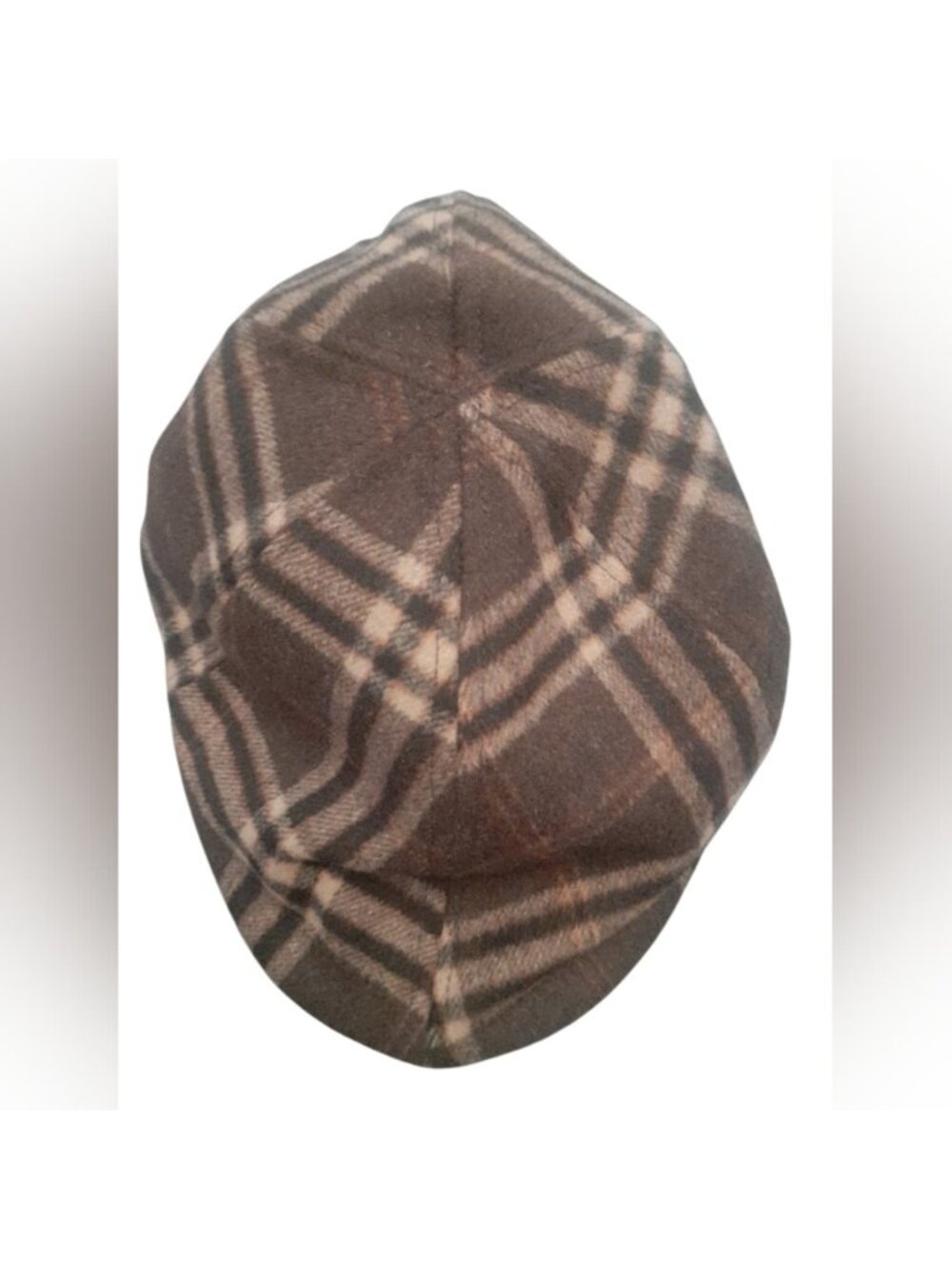 Danier Plaid Wool Blend Newspaper Boy Hat In L/XL